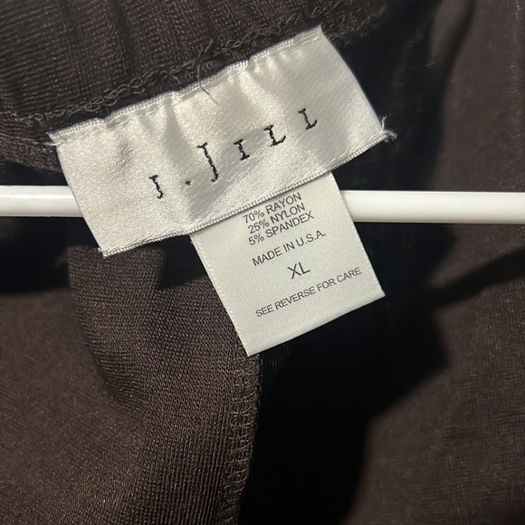 J jill chocolate Brown skirt two piece set top L and skirt XL - Picture 7 of 7